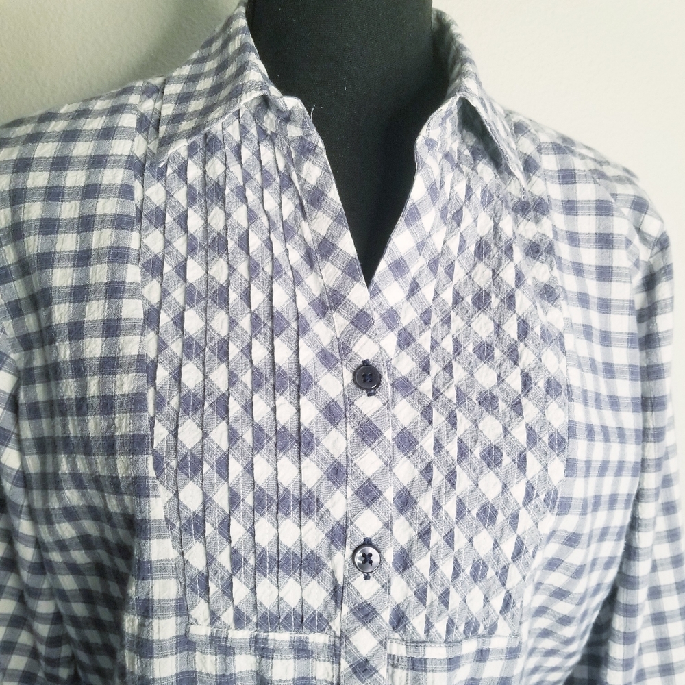 Pendleton Cotton Gingham Shirt Button Front Tuxed… - image 5